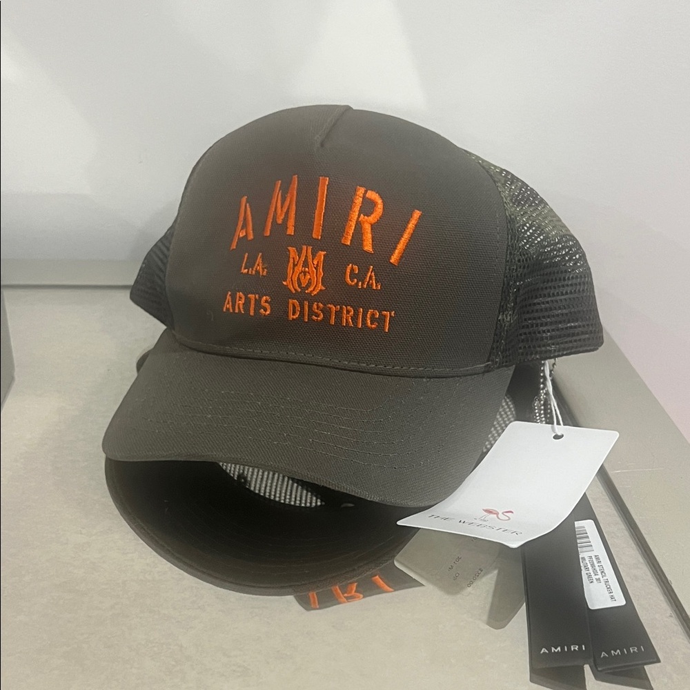 AMIRI Charcoal and Orange Arts District Cap